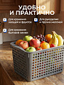 Корзина для хранения, 2 л, 20х13.5х12 см, прямоугольная, пластик, серая, Violet, Лофт, 641008 - фото 3