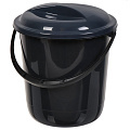 Ведро пластик, 12 л, с крышкой, черное, хозяйственное, Sugar&amp;amp;Spice, Green Republic, SC110111010