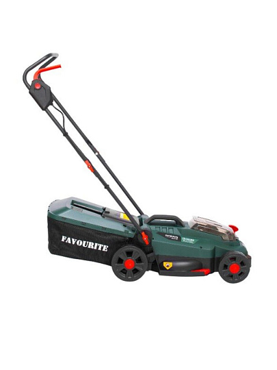 Газонокосилка электрическая, аккумуляторная, Favourite, OBS 21 WET, 33 см, 30 л, 75 мм, 2900 об/мин, 154210533