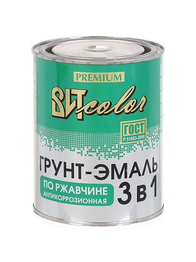 Грунт-эмаль ВИТ, по ржавчине, алкидная, белая, 0.8 кг