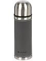 Термос нержавеющая сталь, 0.5 л, Daniks, колба нержавеющая сталь, оплетка с эффектом кожи, графит, DYP-500P