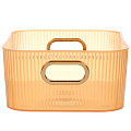 Корзина для хранения, 27.6х20.9х10 см, прямоугольная, пластик, персиковая, Y4-7047 - фото 2