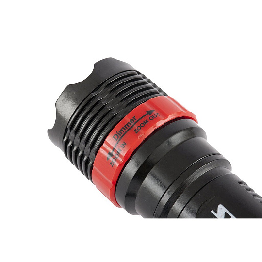 Фонарь бытовой, пластиковый корпус, 1 Вт LED, зум, 3 режима 100%-50%-строб, 3хААА, Stern, 90570