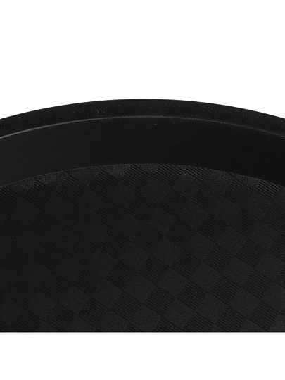 Поднос пластик, 35 см, круглый, черный, Y6-10735