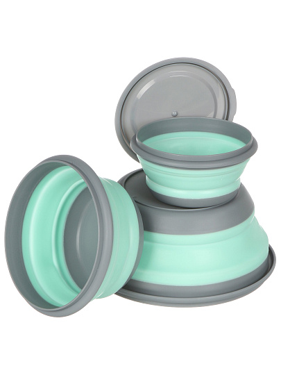 Набор посуды туристический, силикон, складной, 360 мл, 600 мл, 900 мл, B030110