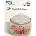 Кастрюля эмалированная сталь, 3.5 л, с крышкой, крышка сталь, полусфера, ЛЗЭП, Букет пионов, С-4213АП2/4Жм, индукция - фото 10