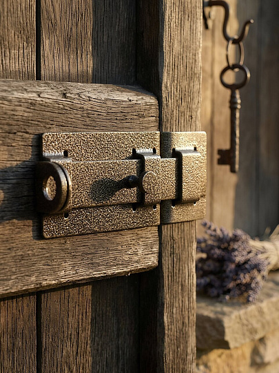 Задвижка дверная, Секрет-Киров, ЗД-04, бронза