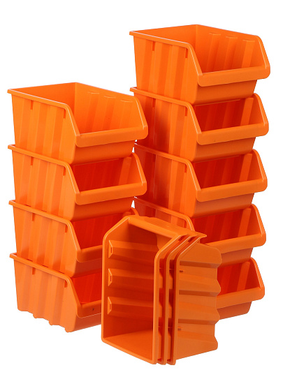 Ящик для метизов, 24.5х17х12.5 см, пластик, Bartex, набор 12 шт