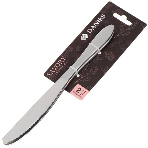 Нож нержавеющая сталь, 2 предмета, столовый, Daniks, Savory