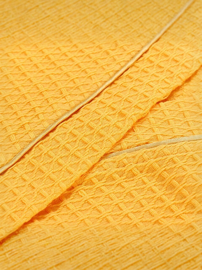 Халат унисекс, вафельный, 100% хлопок, желтый, XL-XXL, 52-54, Barkas, AI-0904003