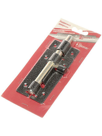 Задвижка дверная, ригель круглый, Секрет-Киров, ЗД-01, 2 828, серебристая