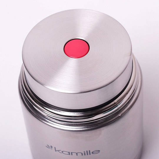 Термос для еды, нержавеющая сталь, 0.5 л, широкая горловина, Kamille, колба нержавеющая сталь, 2060