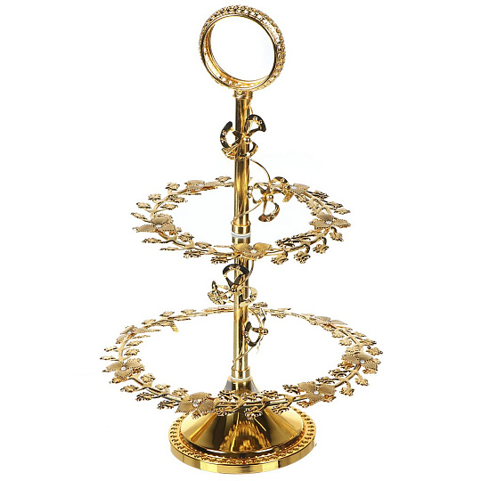 Ваза для конфет, 2 яруса, стекло, на ножке, 34 см, Mayer &amp; Boch, Ванесса-премиум, 30422