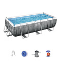 Бассейн каркасный Bestway, 404х201х100 см, Power Steel, 56721, фильтр-насос, лестница, 6478 л, поплавок-дозатор - фото 10