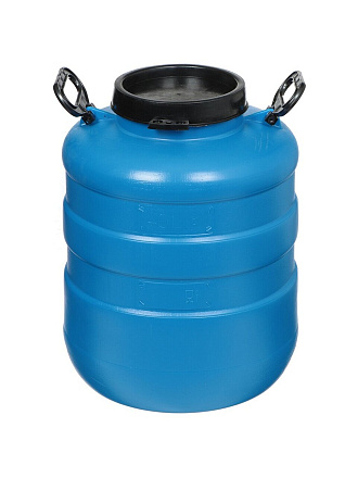 Бочка пластик, пищевая, 40 л, круглая, с ручками, повышенной прочности, в ассортименте, Радиан