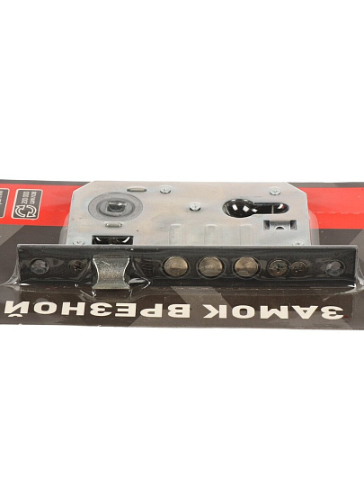 Замок врезной Зенит, ЗВ7-60, БП-00015405, без ручки, цилиндровый, блистер, черный матовый