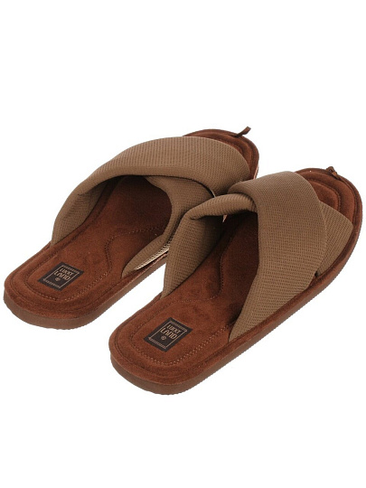 Тапки для мужчин, полиэстер, ЭВА, в ассортименте, р. 45, открытые, Lucky Land, 4971 M-CH-O