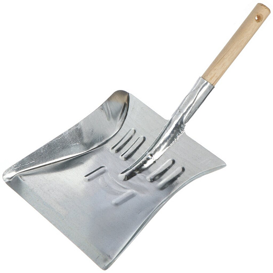 Совок универсальный, оцинкованная сталь, деревянная ручка, Агроснаб