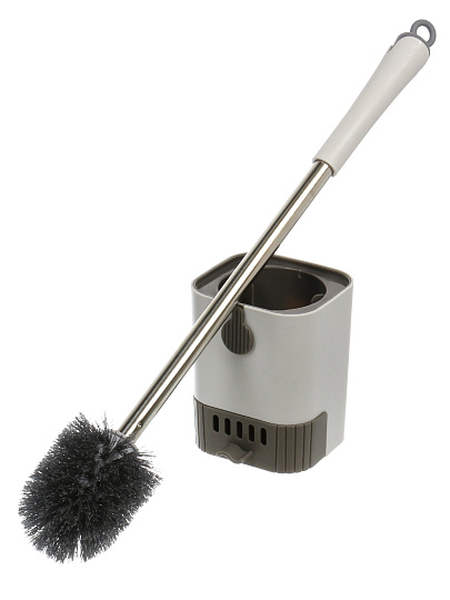 Ерш для туалета напольный, 9х9.5х55 см, выдвижной поддон, пластик, Y4-11243