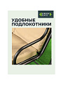 Качели садовые 3-местные, 195х120х170 см, 200 кг, Green Days, бежевые, YT8050, коричневая крыша, металл - фото 4