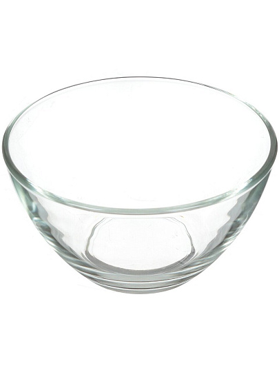 Салатник стекло, круглый, 13х7 см, Гладкий, ОСЗ, С1542