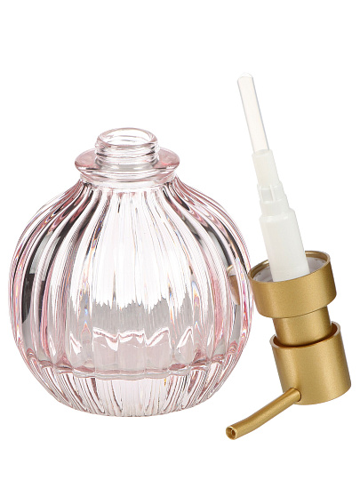 Дозатор для жидкого мыла, Розовая дымка, стекло, 10x15.8 см, GL1001KA-LD