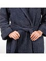 Халат мужской, махровый, 100% хлопок, темно-серый, XL-XXL, 52-54, Silvano - фото 6