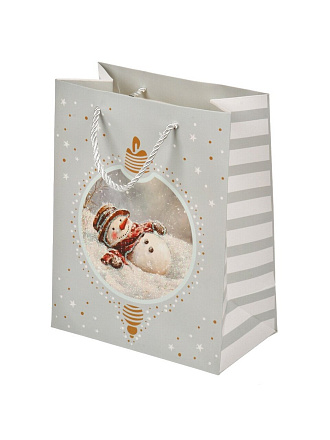 Пакет подарочный бумага, 18х10х23 см, в ассортименте, Зима, Y4-9544