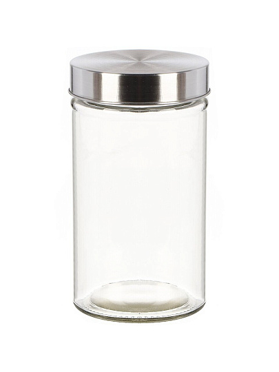Банка для сыпучих продуктов, стекло, 0.4 л, с крышкой, Классика, Y4-6234