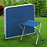 Стол складной металл, прямоугольный, 120х60х68.5 см, столешница МДФ, синий, Green Days, 4 стула - фото 6