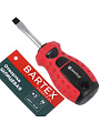 Отвертка плоская, Bartex, SL5, 5х38 мм, антискользящая двухкомпонентная, CrV сталь, Любитель