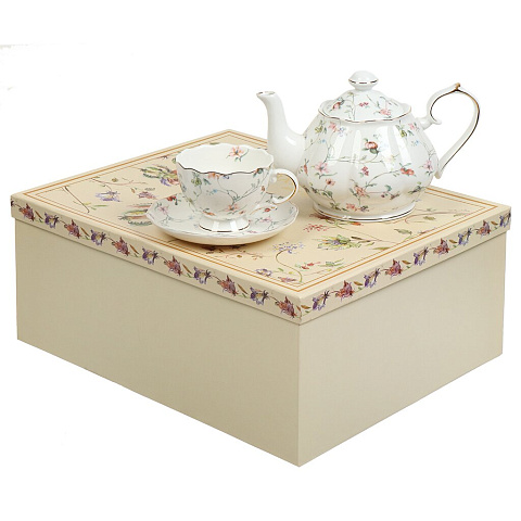 Набор чайный керамика, 9 предметов, на 4 персоны, 250 мл, Balsford, Зирана, 178-43015, подарочная упаковка