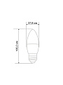 Лампа светодиодная E27, 11.5 Вт, 95 Вт, свеча, 4000 К, нейтральный белый свет, Rexant, CN, 604-030 - фото 3