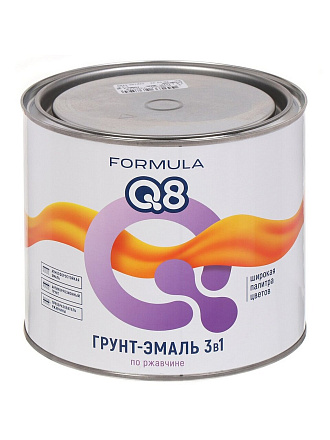 Грунт-эмаль Formula Q8, по ржавчине, алкидная, голубая, 1.9 кг