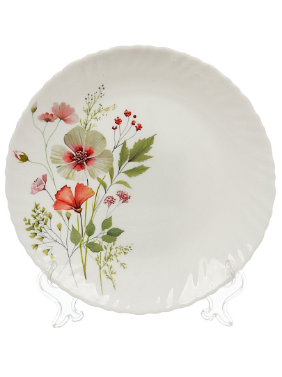 Тарелка десертная, стеклокерамика, 19 см, фигурная, Сухоцветы, МФК, MFK21179
