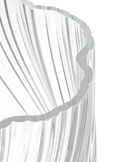 Ваза стекло, настольная, 30х12 см, Веретено, Y4-11066, прозрачная