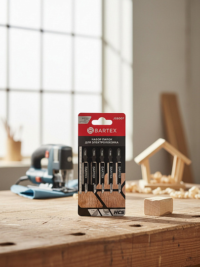 Набор пилок для электролобзика, Bartex, T119ВО, по дереву, 5 шт, криволинейный рез, 2-15 мм, JSB007