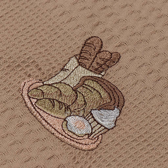 Набор полотенец кухонных 2 шт, 40х60 см, вафельный, Bella Carine, Мельница, бежевый, коричневый, Турция, FTS-P2-1