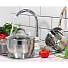 Набор посуды нержавеющая сталь, 6 предметов, кастрюли 2,2.9,3.9 л, индукция, Daniks, Мадрид Gold, SD-331G - фото 5
