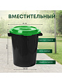 Бак для мусора пластик, 90 л, с крышкой, 55х64х65 см, ярко-зеленый, Idea, М 2394 - фото 2