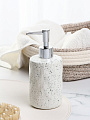 Дозатор для жидкого мыла, керамика, 7.3х7.3х17.5 см, серый с вкраплениями, Y4-9848 - фото 2
