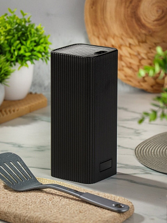 Подставка для ножей, пластик, 22 см, черная, Y4-8717