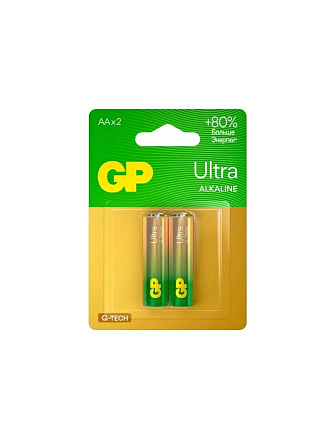 Батарейка GP, АА (LR6, 15A), 15AUA21-2CRSBC2, щелочная, блистер, 2 шт, 1229