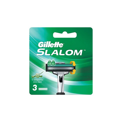 Сменные кассеты для бритв Gillette, Slalom Plus, для мужчин, 3 шт