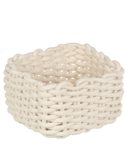 Корзина 23х23х15 см, квадратная, плетеная, бежевая, Y4-8950