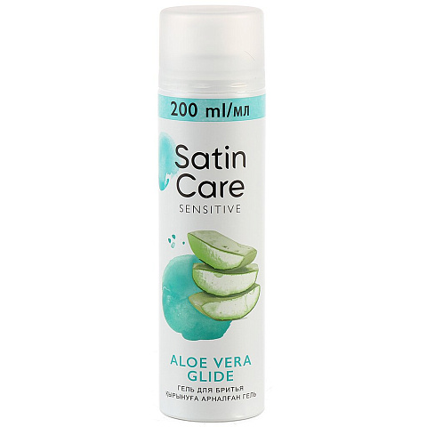 Гель для бритья женский, Satin Care, Алоэ вера, для чувствительной кожи, 200 мл, 0050012074