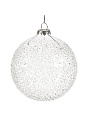 Елочный шар Застывшие капли, прозрачный, 10 см, стекло, XF24-SC008