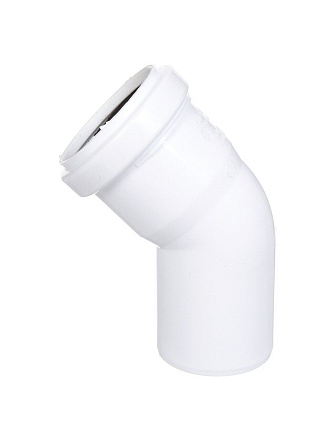 Уголок канализационный 50 мм, 45 °, РосТурПласт, белый, 24552