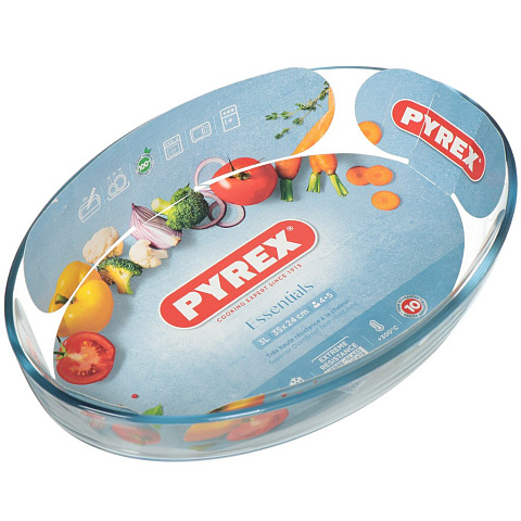 Форма для запекания стекло, 24х35х6 см, 3 л, овальная, Pyrex, Smart cooking, 346B000/5046/5646