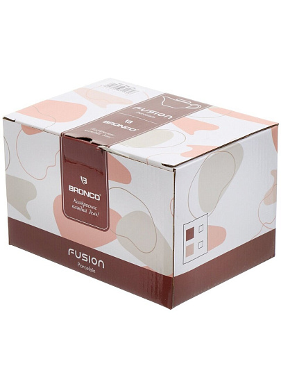 Чайник заварочный фарфор, 0.4 л, Bronco, Fusion, 263-1171, брусничный